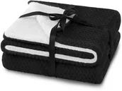 Koce - Amelia Home Koc 170x210 Shleepy gruby dwustronny czarny AH/SHLE/BLA/170 - miniaturka - grafika 1