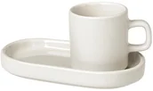 Kubki - Blomus Kubek do espresso z tacką Mio kremowy, 5x6 cm - miniaturka - grafika 1