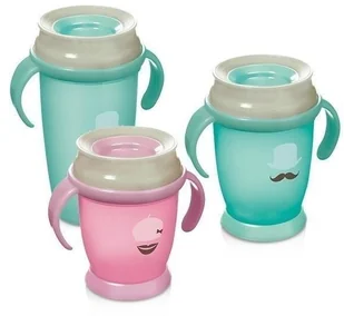 Lovi Kubek Niekapek 360 Retro Z Uchwytami 210 Ml Miętowy - Kubki dla dzieci - miniaturka - grafika 17