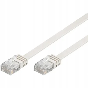 Kabel Lan Patchcord Cat 6 U/utp płaski biały 10m - Patchcordy - miniaturka - grafika 3
