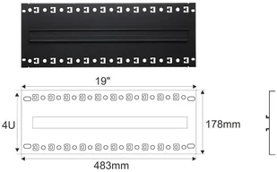 Blacha Montażowa A19-TS-35/BL-4U Abcv - Szafy rack - miniaturka - grafika 6