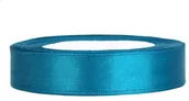 Gadżety dla niej i dla niego - PartyDeco Tasiemka satynowa, turkusowa, 12 mm / 25 m TS12-083 - miniaturka - grafika 1