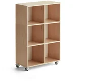 Meble do szkół i przedszkoli - AJ Produkty Szafka z przegrodami RICO, na kółkach, 6 przegród, 800 mm - miniaturka - grafika 1