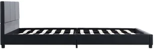 vidaXL Rama łóżka z podnośnikiem, czarna, sztuczna skóra, 120 x 200 cm - Łóżka - miniaturka - grafika 4