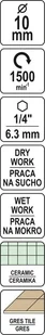 Yato DIAMENTOWE WIERTŁO DO GRESU 10MM HEX YT-60403 - Wiertła - miniaturka - grafika 4