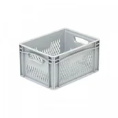 Pojemniki przemysłowe - Bekuplast Pojemnik skrzynka plastikowa perforowana B/P 400x300x220 B/P 220 - miniaturka - grafika 1