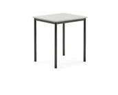 Meble do szkół i przedszkoli - AJ Produkty Biurko SONITUS, 700x600x760 mm, szary laminat, antracyt - miniaturka - grafika 1