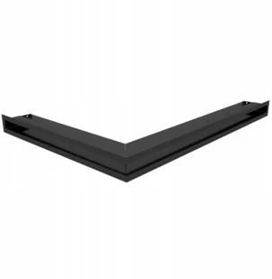 Kratki.pl Kratka wentylacyjna luft narożny prawy 547x766x60 mm - kolor czarny LUFT/ - Akcesoria kominkowe - miniaturka - grafika 3