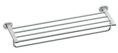 Półki łazienkowe - Ravak CHROME - Półka na ręcznik z relingiem, ścienna X07P194 - miniaturka - grafika 1