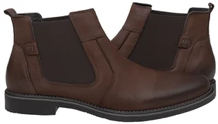 Krisbut Trzewiki ocieplane Sztyblety 6446-7-7 Brązowe 20077 - Buty zimowe męskie - miniaturka - grafika 2