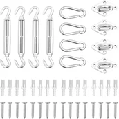 Akcesoria do okien - VidaXL Lumarko 12-cz. zestaw akcesoriów do montażu żagla ogrodowego, stal! 310245 VidaXL - miniaturka - grafika 1