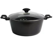 Garnki - Ambition CARBON GARNEK Z POKRYWKĄ 28 CM POWŁOKA QUALUM BASIC STONE INDUKCJA 84532 - miniaturka - grafika 1