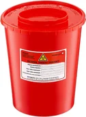 Meble i wyposażenie gabinetów medycznych - KM-Projekt Pojemnik na odpady medyczne STANDARD czerwony 5l NN-MKM-SC50-001 - miniaturka - grafika 1