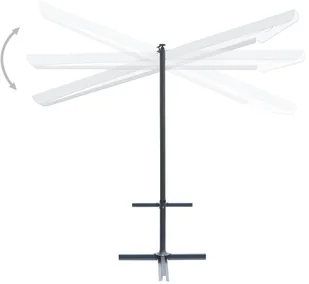 vidaXL Altana z przechylanym i suwanym dachem, 350x250x225 cm, kremowa - Pozostałe meble ogrodowe - miniaturka - grafika 11