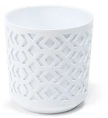 Donice - Pigmejka DONICA OSŁONKA AZTEK BIAŁY/BIAŁY 19x19 cm H:20cm - miniaturka - grafika 1