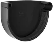 Rynny i akcesoria - Zaślepka rynny z uszczelką 130 mm prawa grafitowa - miniaturka - grafika 1