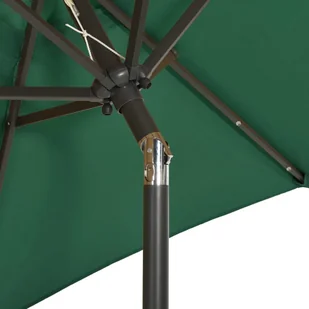 vidaXL Parasol z lampkami LED, zielony, 200x211 cm, aluminium 313558 - Parasole ogrodowe - miniaturka - grafika 7