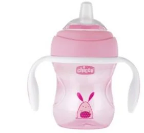 Chicco Pierwszy kubek treningowy z miękkim ustnikiem 200ml, 4 m+ : Kolor - Różowy - Kubki dla dzieci - miniaturka - grafika 5