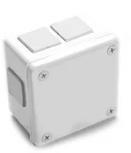 Puszki elektryczne i akcesoria - Kontakt Puszka-n-t-98x98x65mm-IP55-6-wl-dłgum-biała 043-01 - miniaturka - grafika 1