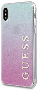 Guess Glitter Gradient etui do iPhone Xs / X Pink/Blue GUHCPXPCUGLPBL - Etui i futerały do telefonów - miniaturka - grafika 2