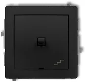 Wyłączniki światła i elektryczne - Karlik Łącznik schodowy DECO Czarny 12DWPUS-3 - miniaturka - grafika 1