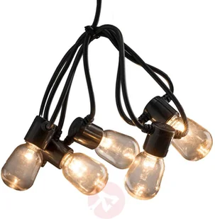 Konstsmide 2386 100 żarówka LED łańcuch świetlny/na zewnątrz (IP44)/zewnętrzny transformator 24 V/20 wyraźne ogródka piwnego/40 ciepło białych diod/czarny przewód (2386-100EE) - Pozostałe oświetlenie - miniaturka - grafika 5