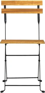 vidaXL Składane krzesła bistro, 4 szt., lite drewno akacjowe! 313161 - Fotele i krzesła ogrodowe - miniaturka - grafika 3