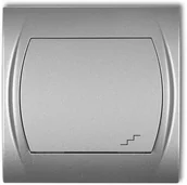 Wyłączniki światła i elektryczne - Karlik LOGO Łącznik schodowy 7LWP-3, kolor srebrny metalik 7LWP-3 - miniaturka - grafika 1