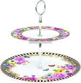 Tace i patery - Nuova Cer Easy life r2s DWUPIĘTROWA PATERA DO CIAST I OWOCÓW - FLOWER GLAMOUR (926 GLUR) - miniaturka - grafika 1