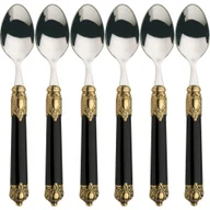 Łyżeczki - Bugatti Rinascimento Gold Black 6 Szt Łyżeczki Do Kawy Ze Stali Nierdzewnej - miniaturka - grafika 1