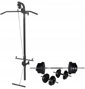 Ścienny wyciąg do ćwiczeń ze sztangą i zestawem - Wyciągi do ćwiczeń - miniaturka - grafika 2