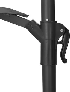 vidaXL Parasol ścienny z LED, na metalowym słupku, 300 cm, antracytowy vidaXL - Parasole ogrodowe - miniaturka - grafika 10