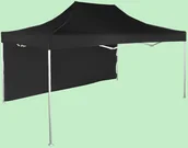 Pawilony ogrodowe - Expodom Namiot ekspresowy 3x4,5m aluminiowy, Czarny, 1 ściana boczna - miniaturka - grafika 1