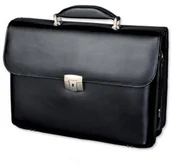 Torby na laptopy - Alassio Aktówka , kolor: czarny, skóra 10100826 - miniaturka - grafika 1