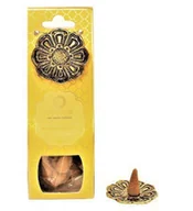 Kadzidła i dodatki - Song Of India Kadzidełka 20 stożków z metalową podstawką - Nuta Tuberoza & Jaśmin (Vata) - Luxurious Veda - miniaturka - grafika 1