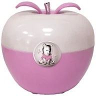 Wyposażenie pokoiku dziecięcego - valenti Lampka jabłuszko Kubuś Puchatek | Rozmiar: H 11 Fi 12 cm | Kolor: Różowy | SKU: VD328R - miniaturka - grafika 1