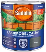 Lakiery do drewna - Sadolin Lakierobejca 3w1 szary 2,5L - miniaturka - grafika 1