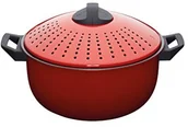 Garnki - Kitchen Craft Kitchencraft World of aromatów garnków z sitkiem do makaronu, 4 L (7 pints)  czerwony WFPASTAPOT - miniaturka - grafika 1