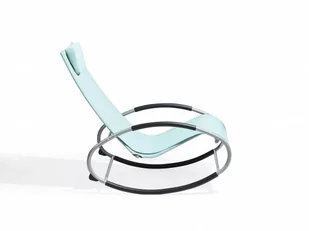 Beliani Krzesło ogrodowe miętowe tekstylne bujane CAMPO - Fotele i krzesła ogrodowe - miniaturka - grafika 5