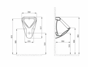 Deante DEANTE PEONIA PISUAR WISZĄCY PODŁĄCZENIE WODY TYŁ CDE 6P2W - Pisuary Deante DEANTE PEONIA PISUAR WISZĄCY PODŁĄCZENIE WODY TYŁ CDE 6P2W - Pisuary - miniaturka - grafika 2