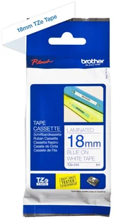 Brother Taśma 18mm BLUE ON WHITE - Akcesoria do kas i terminali - miniaturka - grafika 4