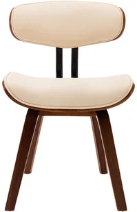 vidaXL Krzesła do jadalni, 4 szt., kremowe, gięte drewno i ekoskóra - Krzesła - miniaturka - grafika 4