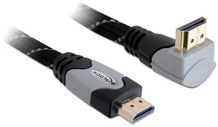 Delock KABEL HDMI-HDMI PREMIUM KĄTOWY GÓRA GRAY SZNUR 1M 82993 - Kable - miniaturka - grafika 2