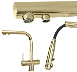 Blue Water Bateria trójdrożna Apala Złoto Apala_Złoto - Baterie kuchenne - miniaturka - grafika 3