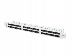 Lanberg Patch panel 48 port 1U CAT.5e Szary PPU5-1048-S - Akcesoria do szaf serwerowych - miniaturka - grafika 2