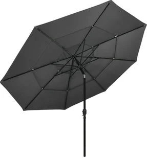 vidaXL 3-poziomowy parasol na aluminiowym słupku, antracytowy, 3,5 m 313878 - Parasole ogrodowe - miniaturka - grafika 3