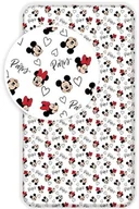 Prześcieradła dla dzieci - JF Prześcieradło Bawełniane Disney Mickey i Minnie Mouse 90x200 12617 - miniaturka - grafika 1