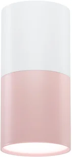 Candellux Oprawa natynkowa TUBA IP20 śr. 5.8 cm biało-różowa GU10 - Oprawy, klosze i abażury - miniaturka - grafika 2