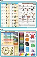 Podkładki na biurko - Nieprzypisany Podkładka edukacyjnaAbecadło instrumenty muzyczne zegar kolory i kształty VISU000 - miniaturka - grafika 1