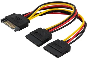Elmak SAVIO AK-17 Kabel zasilający/ adapter SATA 15pin M - 2xSATA 15pin F 1_568945 - Kable komputerowe i do monitorów - miniaturka - grafika 3